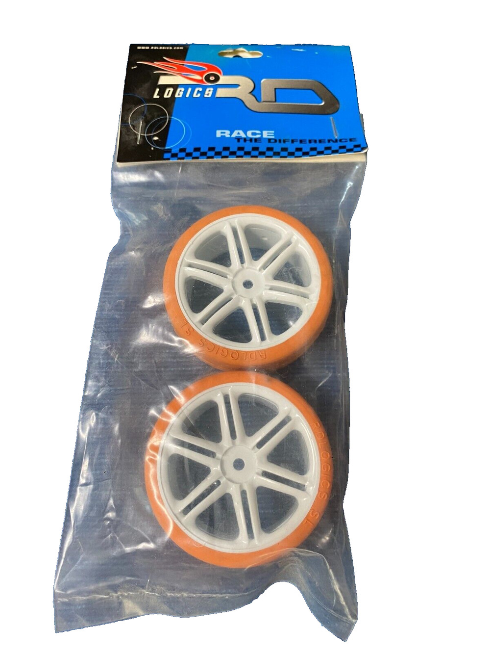 RD Logics 1/10 Touring Wheels SL Series Solid Tires Soft Orange 127 04150 964A